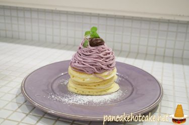 ANGIEアンジーのモンブランパンケーキの季節がやってきた！紫芋モンブランクリームが絶品（神戸／南京町）