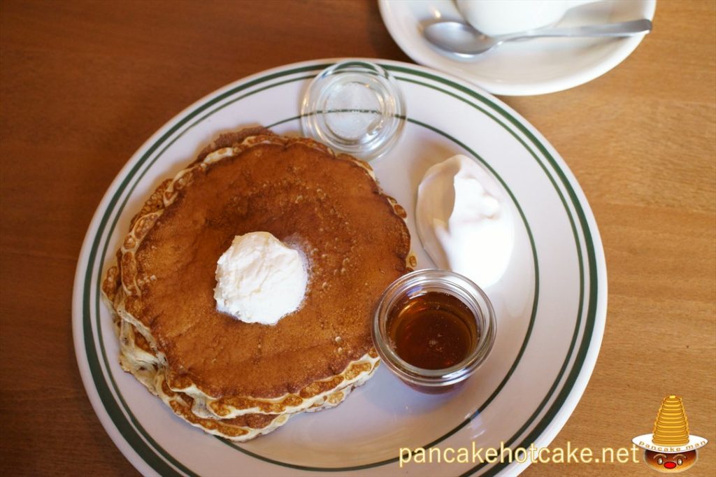 食べた物：Buttermilk Pancakes（バターミルクパンケーキ）　￥850円