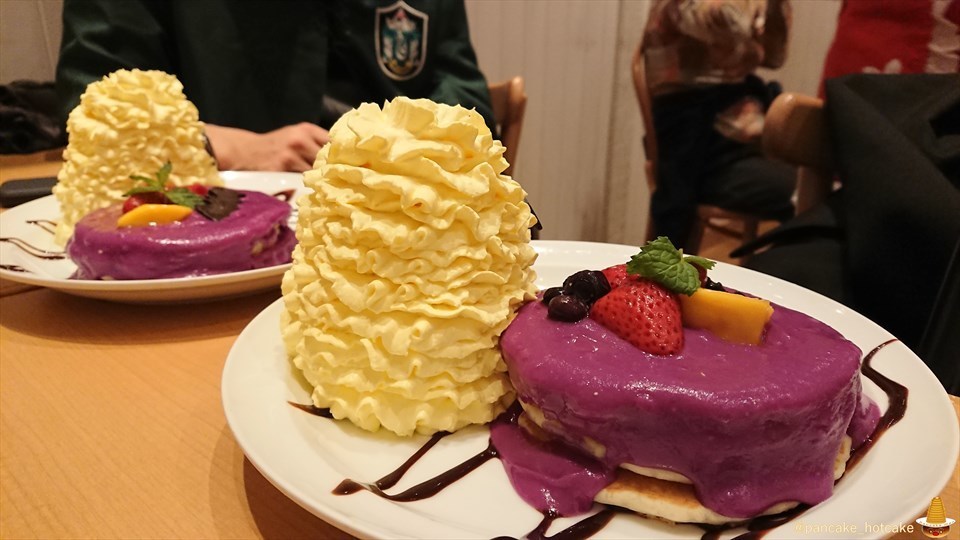 2017年も紫芋ソースのハロウィンパンケーキ♪そしてサプライズな仕掛けも！！！エッグスンシングスUSJ（大阪/ユニバーサルシティ）パンケーキマン